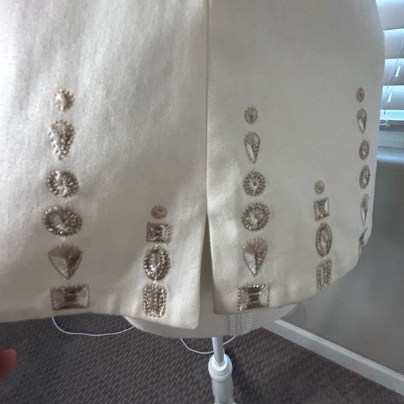 Embellished Strapless White Top - Picture 3 of 8